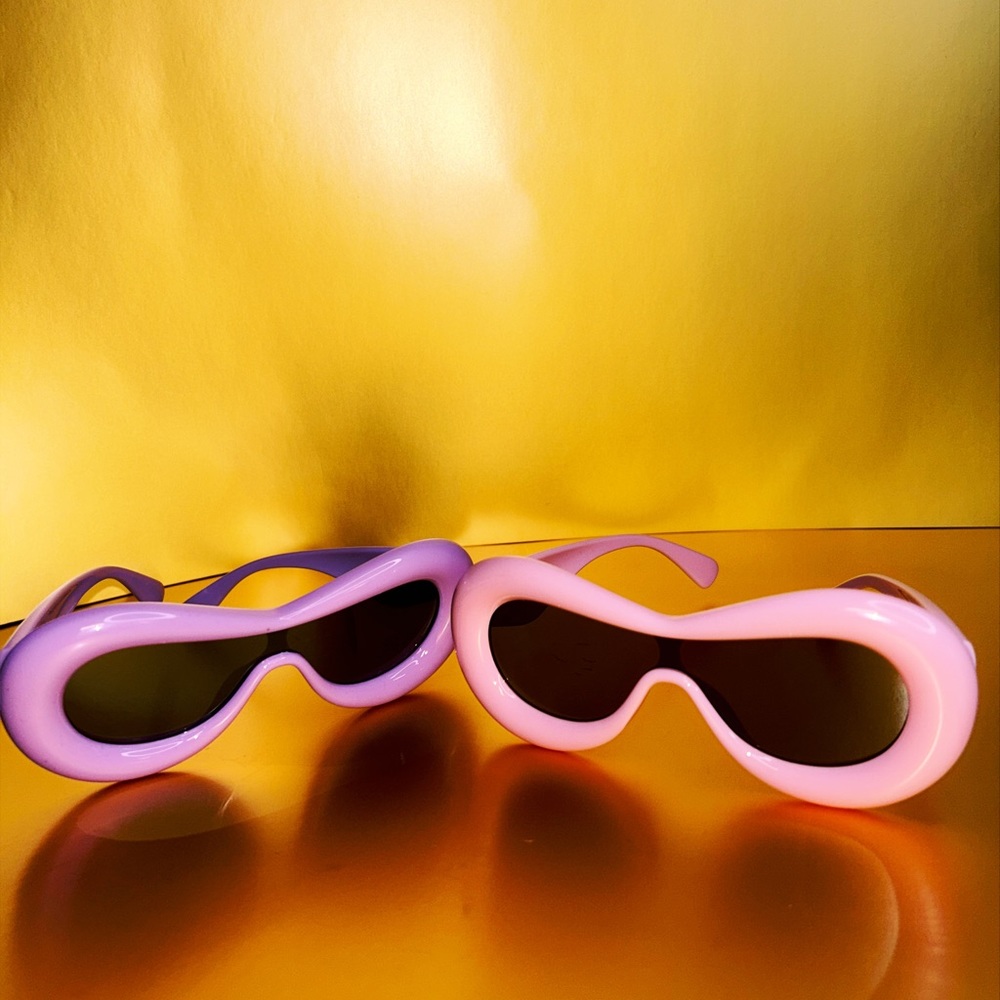 Trendy Inflated Oval Sunglasses